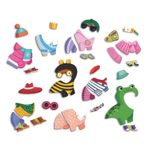 Kutyusos öltöztetős játék, mágneses készlet, szín: Többszínű, méret: 23x20 cm – illusztráció