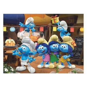 Hupikék Törpikék 30 db-os puzzle ,Törpi party, szín: Többszínű, méret: 27x20 cm – illusztráció