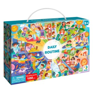 Mindennapi tevékenységek, 100 db-os puzzle, szín: Többszínű, méret: 45x32 cm – illusztráció