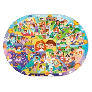 Mindennapi tevékenységek, 100 db-os puzzle, szín: Többszínű, méret: 45x32 cm – illusztráció