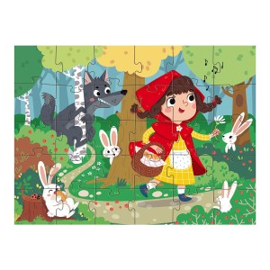 Piroska és a farkas, 30 db-os puzzle, szín: Többszínű, méret: 27x20 cm – illusztráció