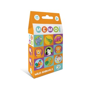 Memóriajáték, Vadállatok, szín: Többszínű, méret: 15x8x4 cm – illusztráció