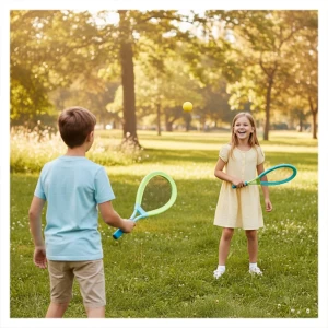 Tollaslabda és lágy labdás XL teniszkészlet, szín: Többszínű, méret: 62x26 cm – illusztráció