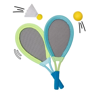 Tollaslabda és lágy labdás XL teniszkészlet, szín: Többszínű, méret: 62x26 cm – illusztráció