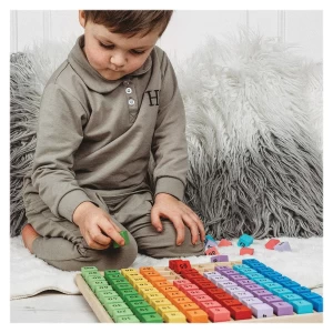 Szorzótábla gyakorló tálca, szín: Többszínű, méret: 23x23x2 cm – illusztráció