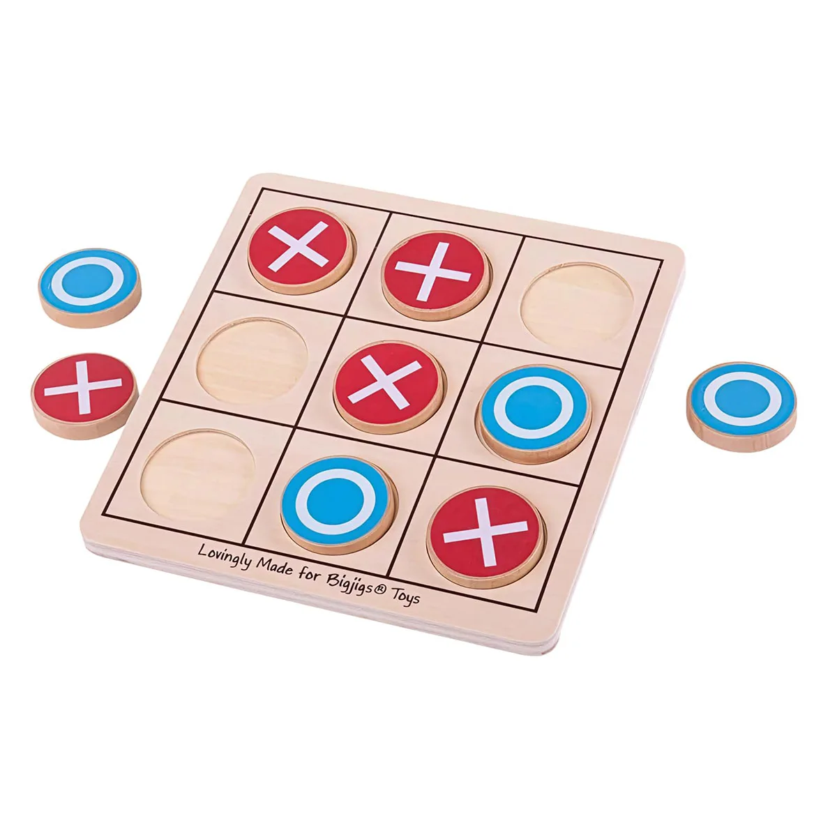 Amőba játék fából, szín: Többszínű, méret: 19x18x4 cm – illusztráció