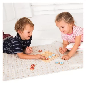 Amőba játék fából, szín: Többszínű, méret: 19x18x4 cm – illusztráció