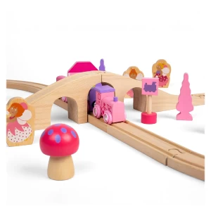 Tündér témájú fa vonatjáték, szín: Többszínű, méret: 39x27x6 cm – illusztráció