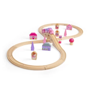 Tündér témájú fa vonatjáték, szín: Többszínű, méret: 39x27x6 cm – illusztráció