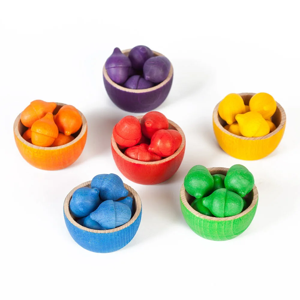 Tálak színes makokkal, 42 darabos készlet, Grapat, szín: Többszínű, méret: doboz: 22x9x16 cm – illusztráció