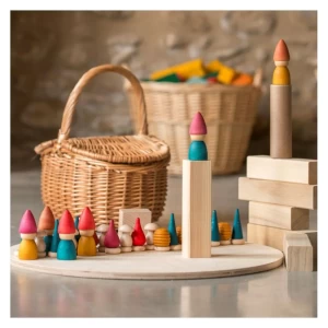 Nins Tomten, 42 darabos készlet, Grapat, szín: Többszínű, méret: emberke: 7 cm – illusztráció